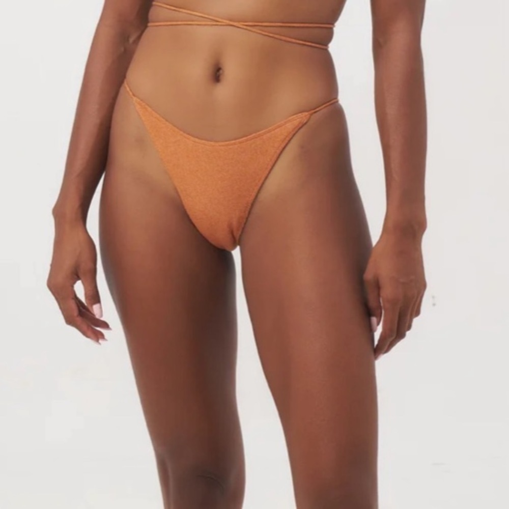New! Free People x In your arms knit bikini orange 19024